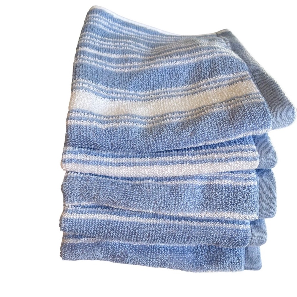 Lauren Ralph Lauren Sanders Lot of 5 Blue Cornflower washcloths NWT